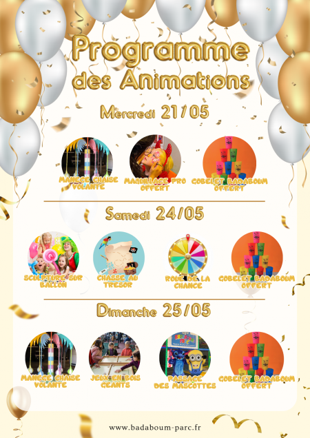 Programme anniversaire des 5 ans