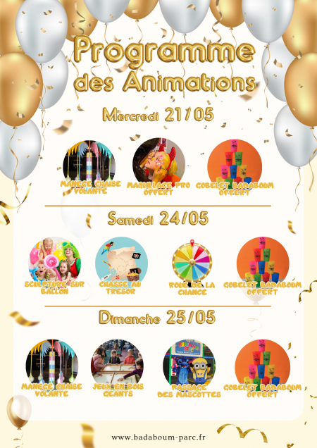 Programme anniversaire des 5 ans