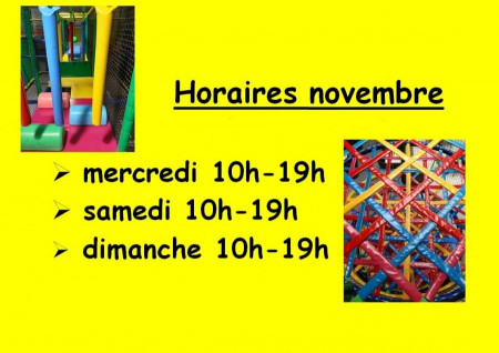 Horaires mois de novembre