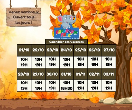 C’est les VACANCES de la Toussaint !