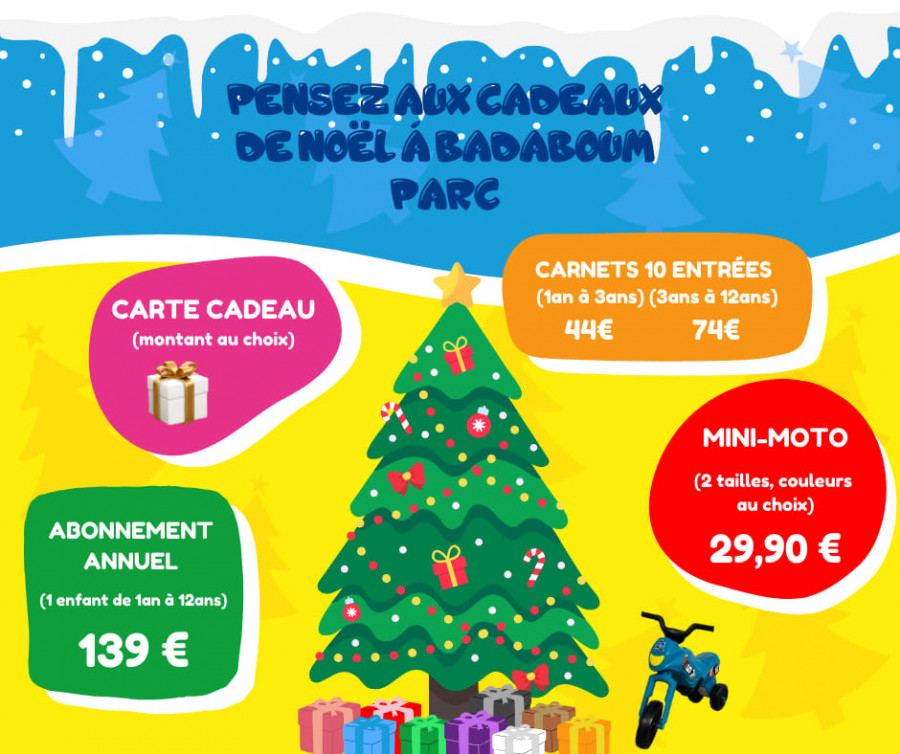 IDÉES CADEAUX DE NOËL ? à BADABOUM PARC 